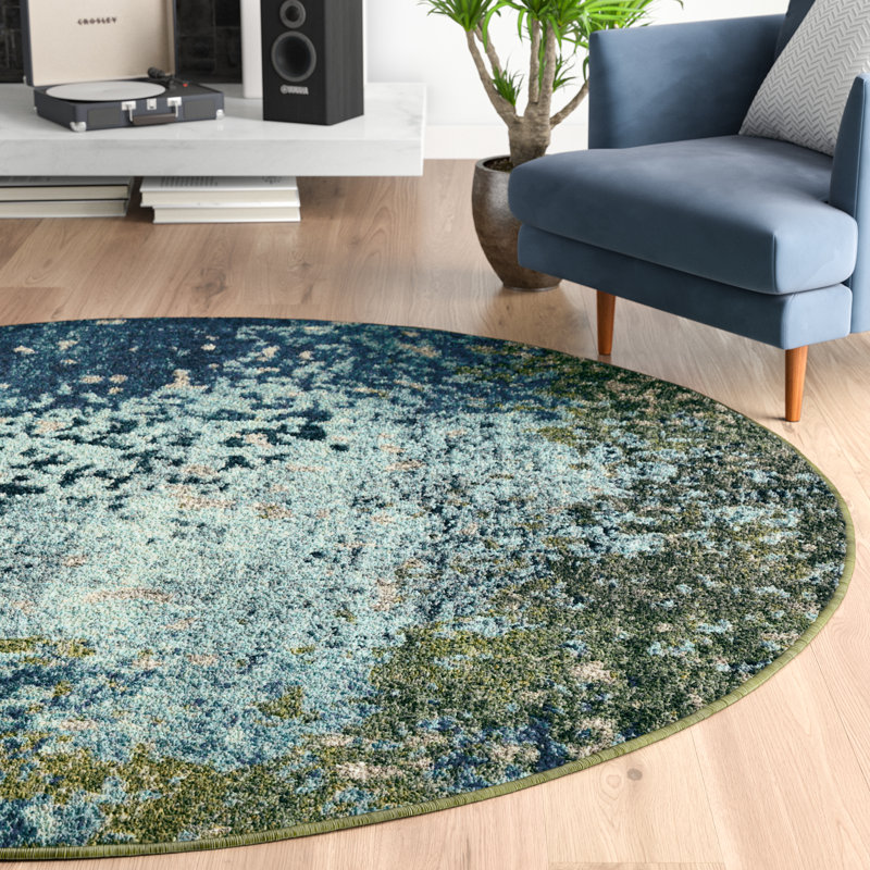 Hayes Abstract Blue/Green Area Rug & Reviews AllModern